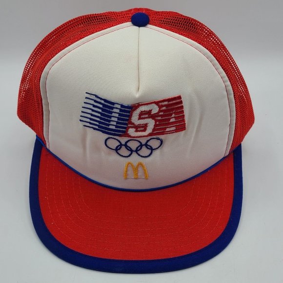 McDonald's Other - Vintage 1984 Olympics USA McDonalds Snapback Trucker Hat Mesh Cap NOS